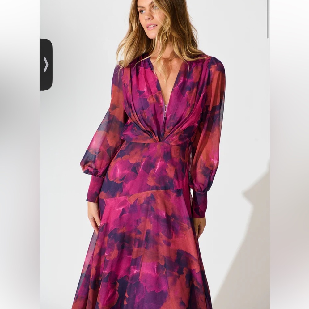 Elegant Pink and Purple Women's Dress - Picture 2 of 4